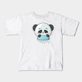 Cute Sad Little Crying Panda Kids T-Shirt